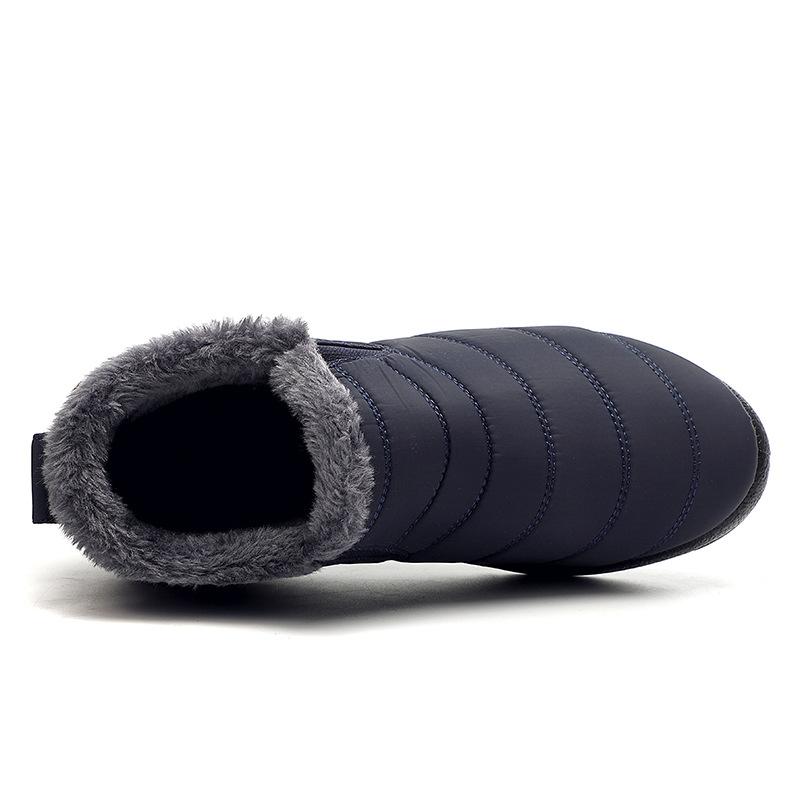 Fashion Snow Women's Boots Black Shoes Women Slip On Women Shoes Solid Ankle Boots Waterproof Couple Fur Botas Mujer Women Boots