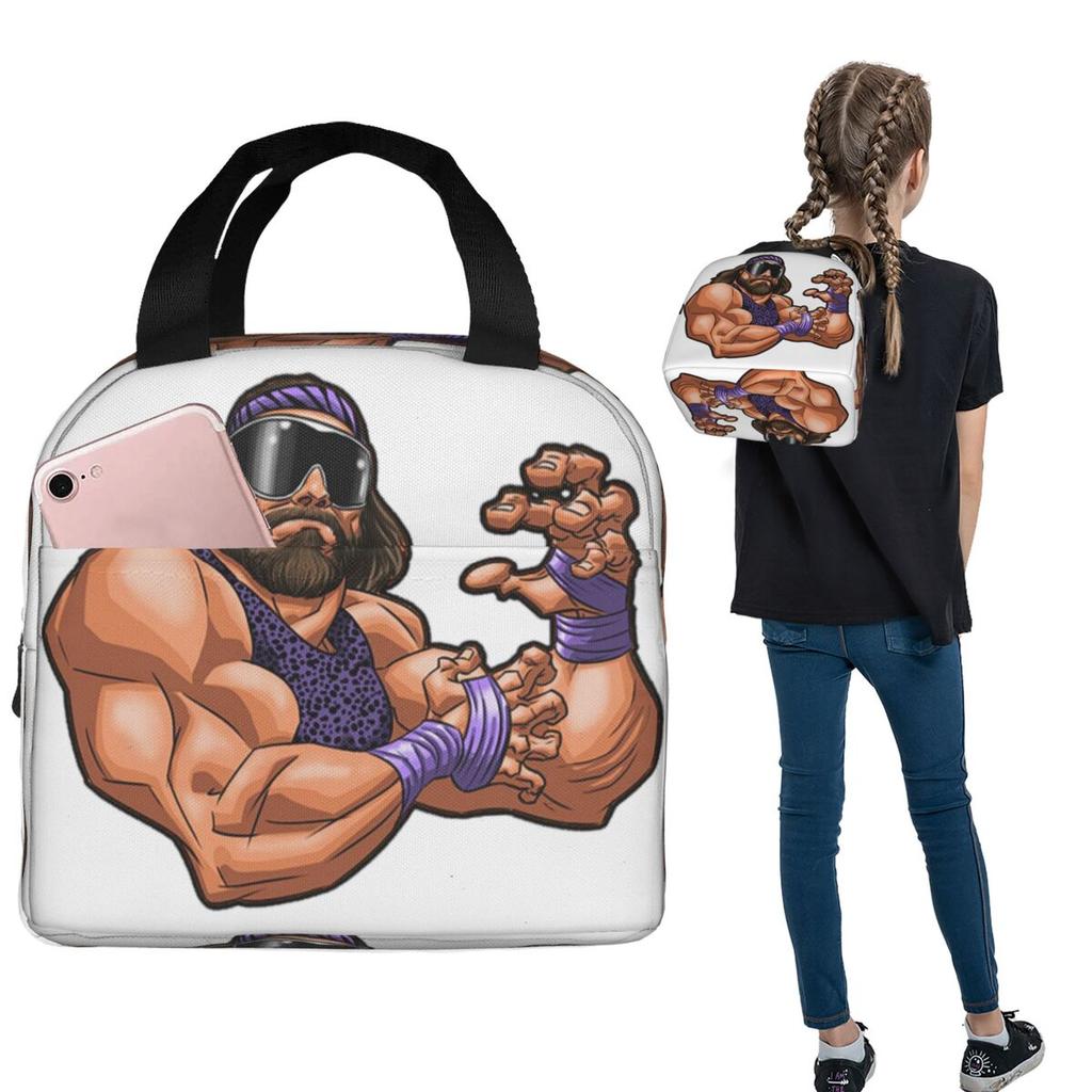 Macho Man Randy Savage Supernova Insulated Lunch Bag for Women Children Portable Food Boxes Thermal Lunch Box Tote