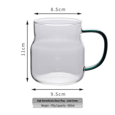 OLOEY Heat-Resistant Glass Mug with Handle