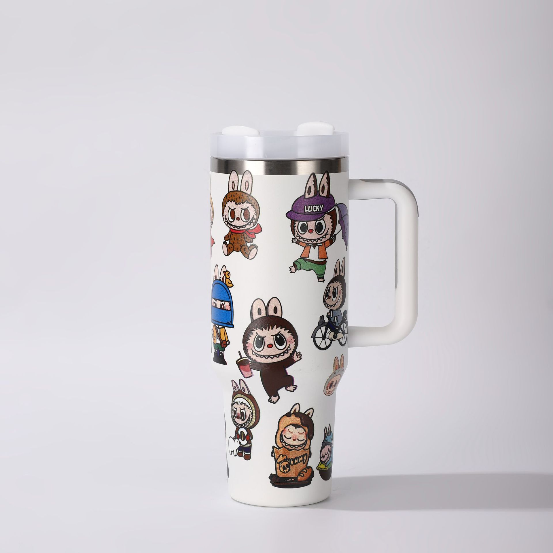 

Поставка 40 унций Автомобильный стакан 304 Нержавеющая сталь с ручкой Термоизоляция и Холодоизоляция Спортивный стакан большой вместимости 40oz