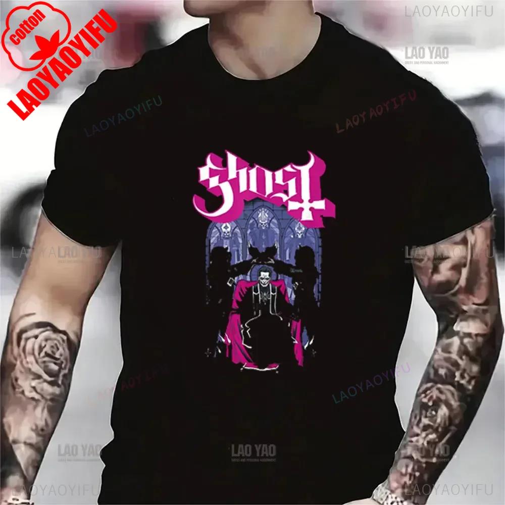 Authentic GHOST Band Papa Wrath Tops Tee Cotton T Shirt Unisex NEW Harajuku Funny Fashion Top Vintage Classic Streetwear T-Shirt