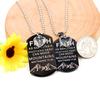 Couple Necklace Dog Tag Pendant Engraved Faith Small As Mustard Seed