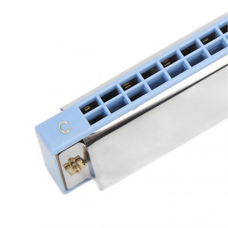 Harmonica 24 Holes Key of C Mouth Organ Tremolo Instrument Toy for Beginner Kid Adult