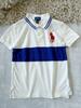 [USED] Ralph Lauren Polo Shirt, White Navy Big Pony Embroidery, Navy, Set of 2