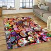3D Ethiopia Colorful Flower Woven Art Baskets Mandala Rug Carpet for Living Room Bedroom Home Decor,Non-slip for Sofa Doormat