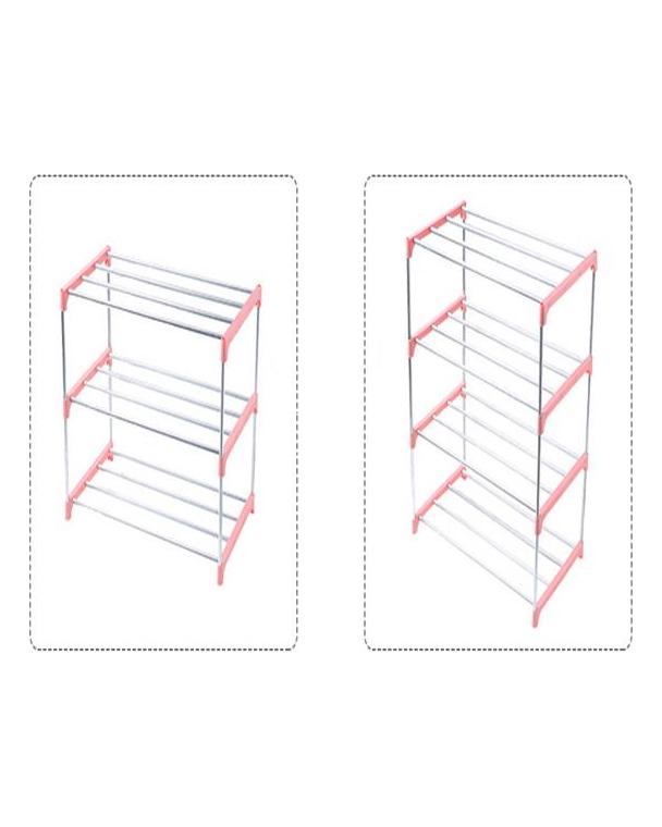 DIY Shoe Rack Storage Rack Dormitory Household Storage Box Shoe Rack Aluminum Vertical Shoe Rack