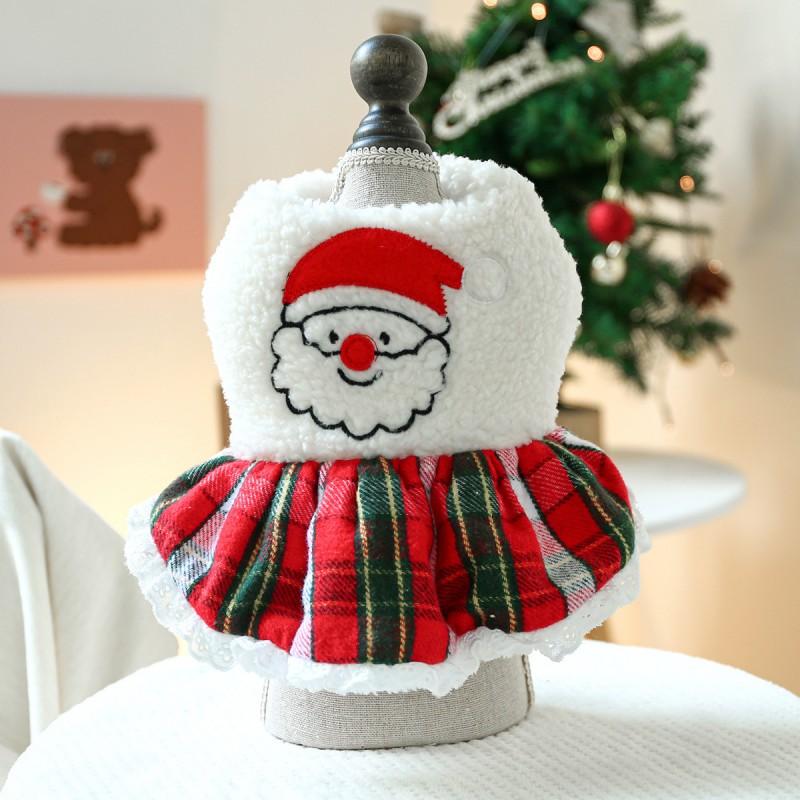 Pet Circle Dog Winter Costume Small Breed Puppy Christmas Santa Outfit Cotton Dress Dogs