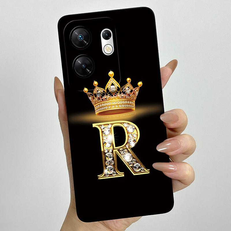 Case for infinix Zero 30 4G 5G Case X6731 Crown Letters Soft Silicone Shockproof Cover For Infinix Zero30 4g Cases X6731B Funda