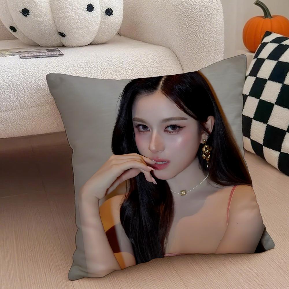 Beautiful Actress CChanikarn Tangkabodee Cushion Cover Throw Pillow Cover Hidden Button Durable Polyester Chair Cushion