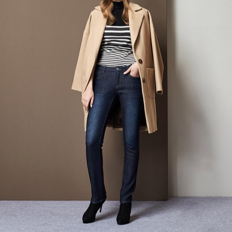 Bang Bang Women S Slim Fit Bonded Fleece Lined Denim 1 Of 3