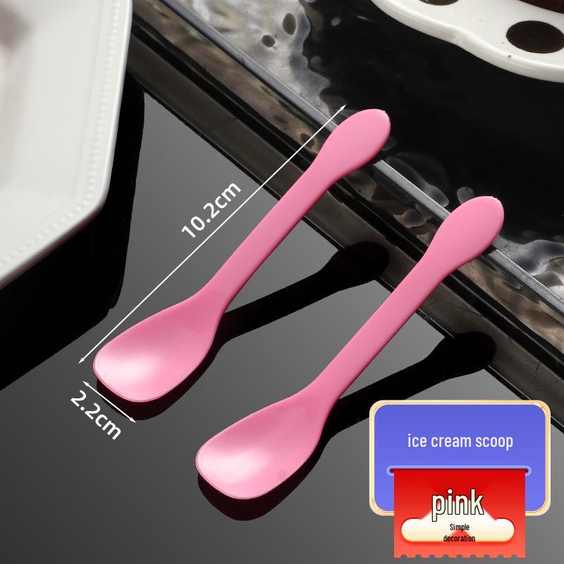 Disposable Thickened Plastic Spoon for Dessert, Ice Cream, Popsicle, Jelly, Pudding, Fruit, & Salad