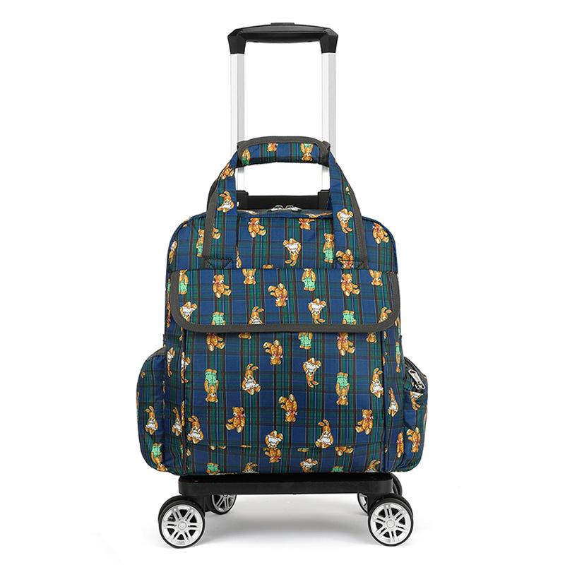 Geantă de mână tip cărucior pliabilă, ușoară și impermeabilă, cu roți universale pentru călătorii scurte și îmbarcare