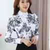 Female Autumn and Winter Plus Velvet Plus Size Ladies Lace Sweater Elegant Temperament Sweater Versatile Slim Casual Shirt