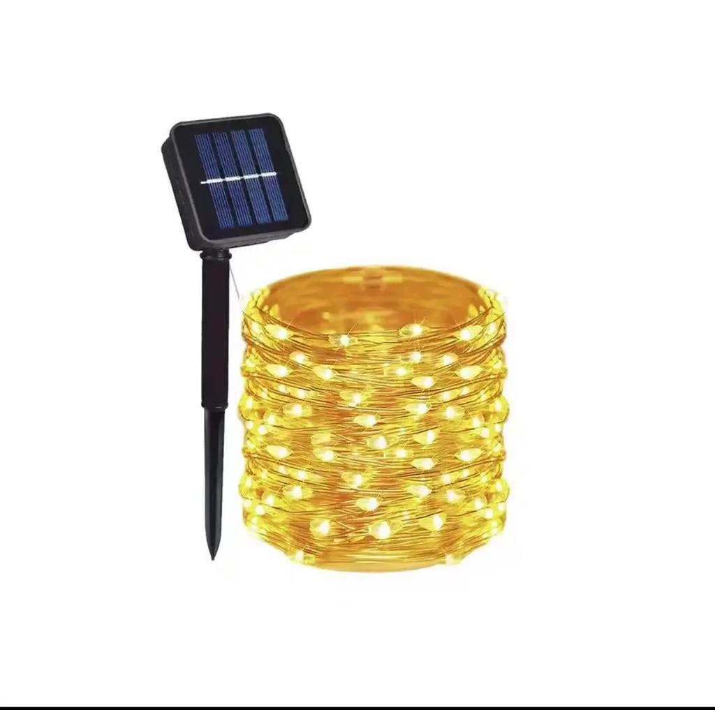 Solar Copper Wire Lamp LED Night Light Warm Light Fairy Light String Outdoor Garden Trees Party Decoration Atmosphere Light