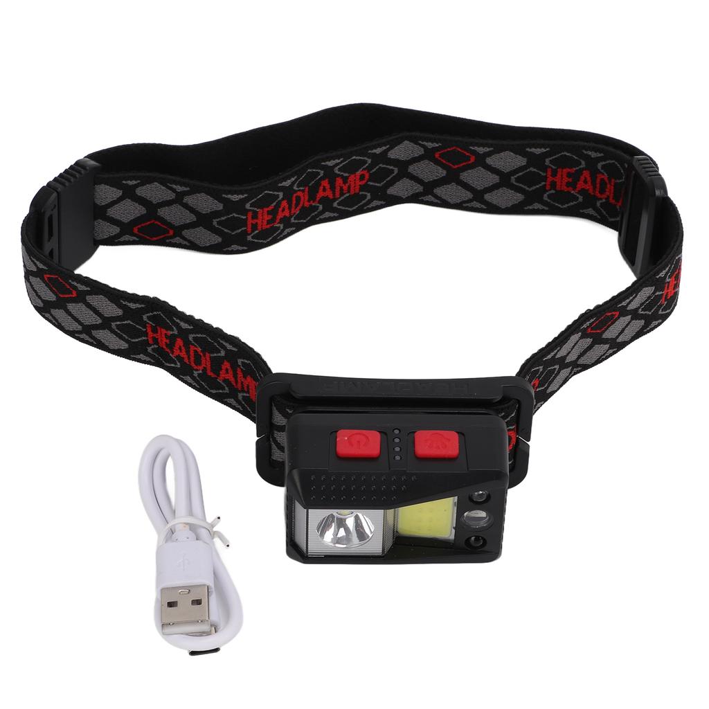 XPG+COB Headlamp Motion Sensor USB Rechargeable Head Lamp for Running Outdoor Mountaineering