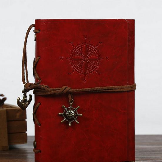 Lace-up Metal Pendant Blank Page Smooth Writing Diary