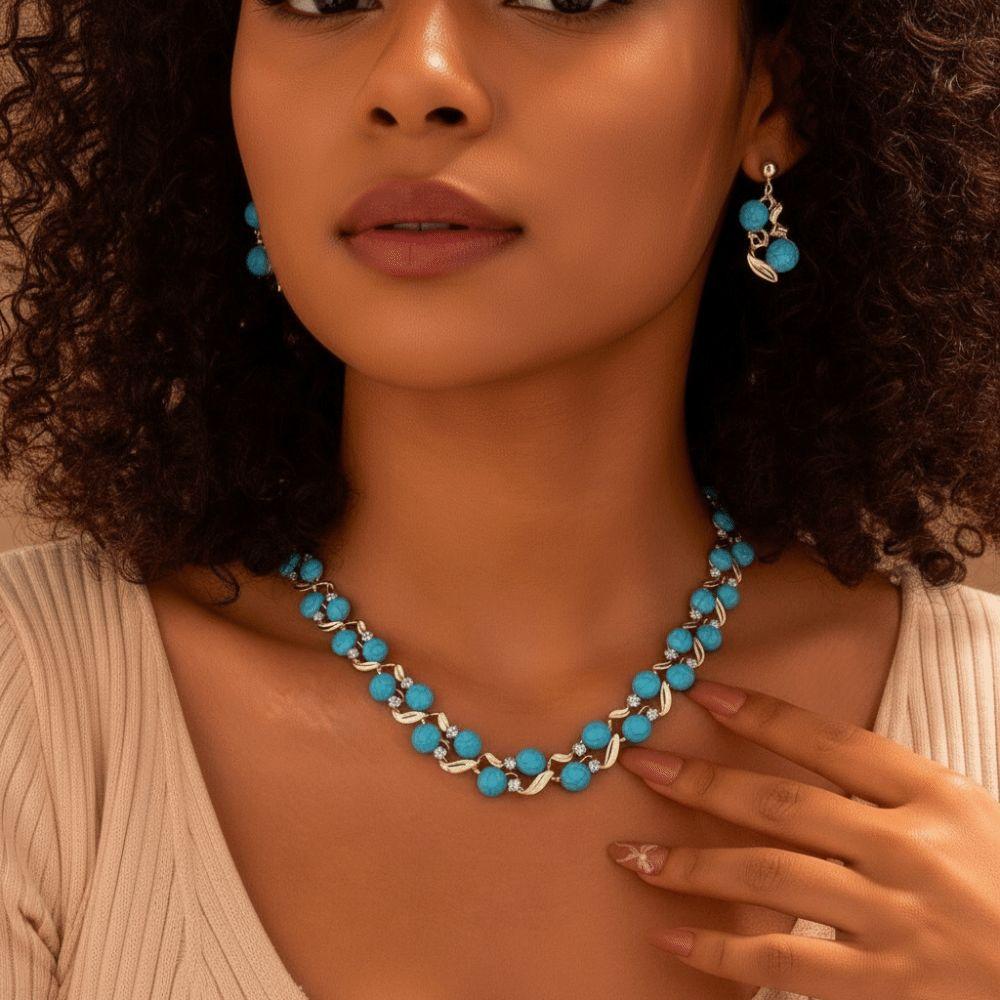 Luxury Necklace Earrings Set Multi-Piece Stud Earrings Versatile Jewelry Set  Gift Giving