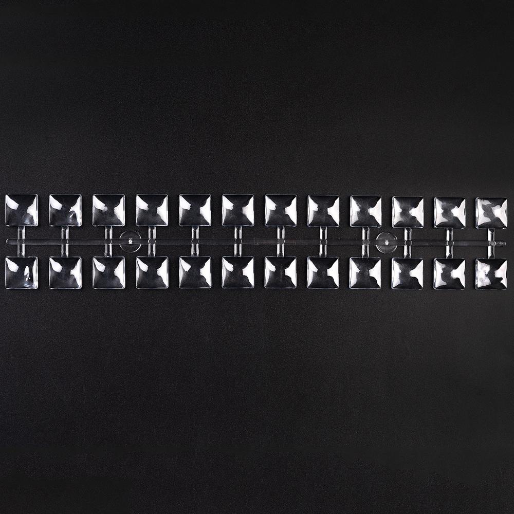 kads 24tips*2pcs Nail Art Display Board False Nail Tips Clear Acrylic Gel Polish Color Card Palette Nail Art Practice Tool