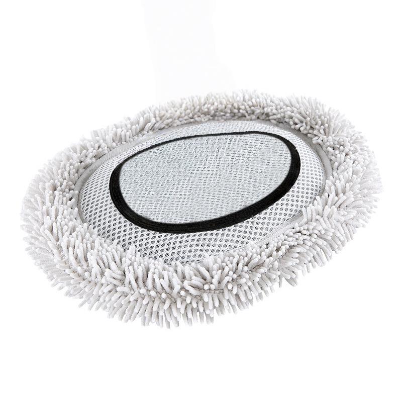 Telescopic Car Wash Brush: Curved Rod with Soft Bristles, Long Handle, Portable and Gentle on Vehicle Surfaces.