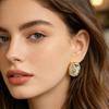 SENIKO Orecchini di perle barocche di grandi dimensioni d'acqua dolce naturale Orecchini pendenti di perle di zirconi cubici di moda per gioielli da donna