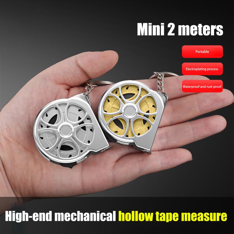 2M Metric Tape Measure Stainless Steel Retractable Metric Ruler Portable Mini Hollow Pocket Tape Measure Home Measuring Tools