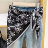 Multi-functional Triangular Scarf Silk Satin Decorative Headscarf Fashion Waist Belt