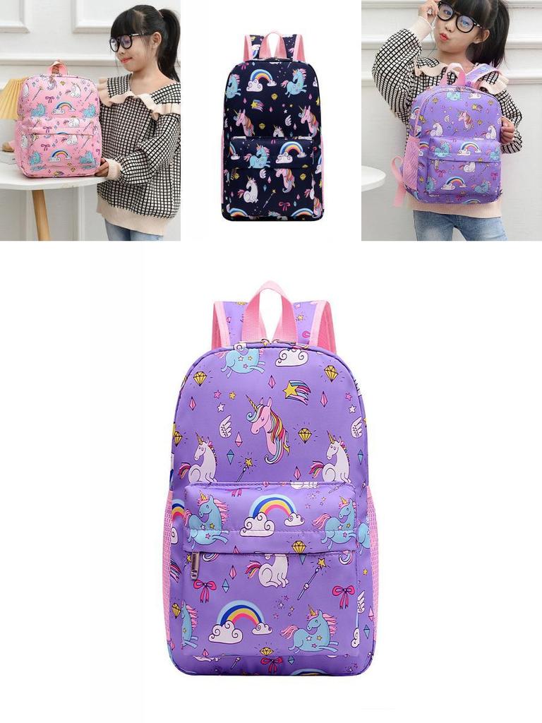 Entzückender Cartoon-Einhorn-Rucksack für Mädchen im Alter von 3-6 Jahren Atmungsaktiv und leicht