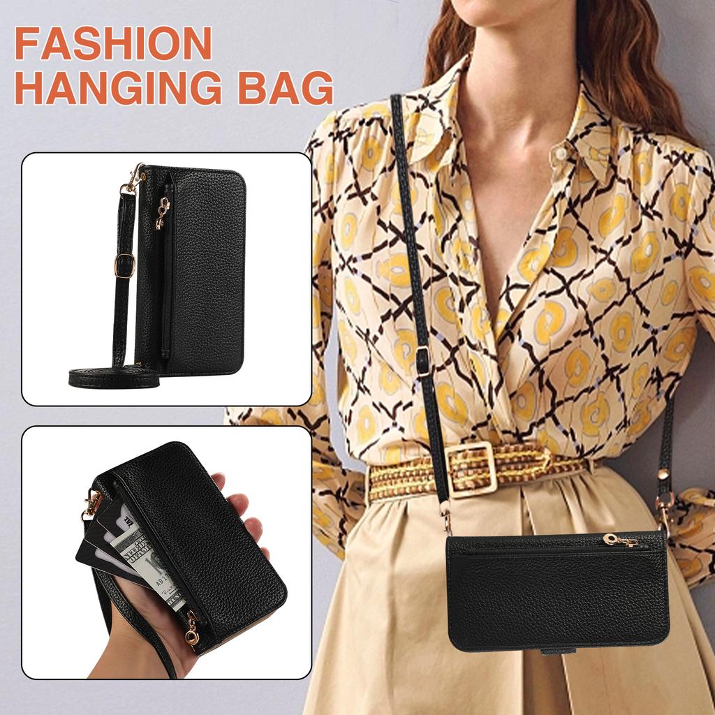 For Samsung Galaxy A55 5G Wallet Phone Case Shockproof TPU+PU Leather Flip Cover with Mirror,Strap