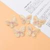 10Pcs Butterfly Appliques Exquisite Handicraft Double Layers DIY Embroidery Butterfly Patches Craft Flower Accessories