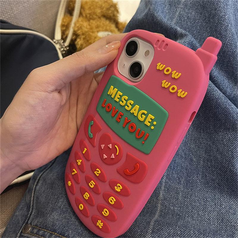 Coreea drăguț roz cu desene animate 3d husă pentru telefon mobil pentru Iphone 14 13 12 11 Pro Xs Max X Xr 7 8 6 Plus Se 3 husă din silicon moale din spate