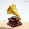 Vintage Phonograph Miniature Model Collectible Scale Item Dollhouse Living Room Decor Kids Pretend Play Toy Ornament Gift