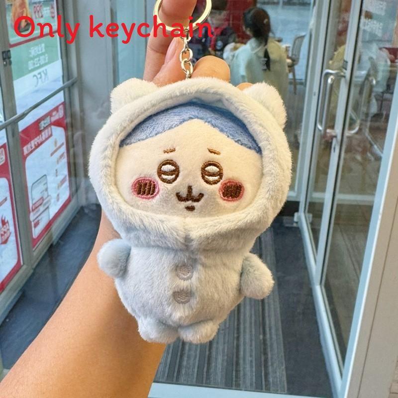 Joke Bear Chiikawa Hachiware Plush Keychain For Backpack Decor