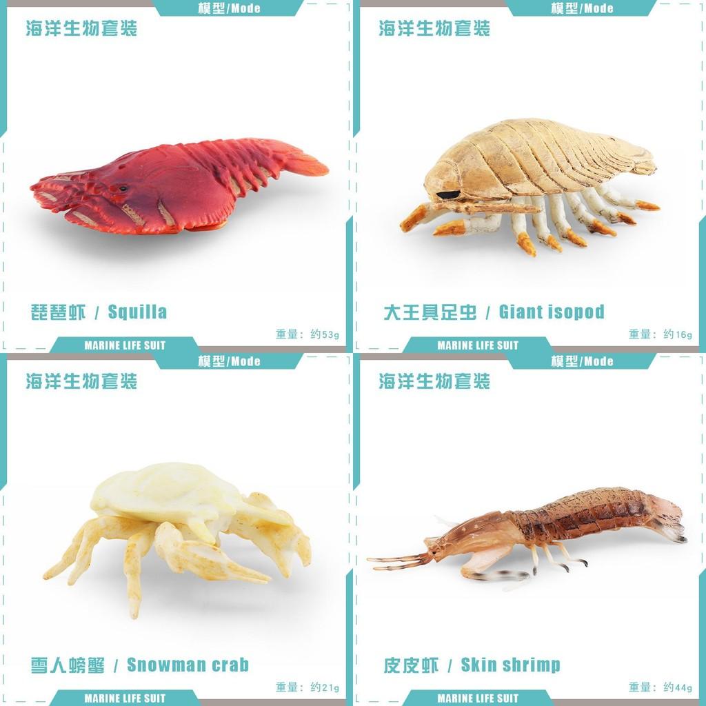 Realistic And Durable Pvc Ocean Creature Model Collection Featuring Snowman Crab And More