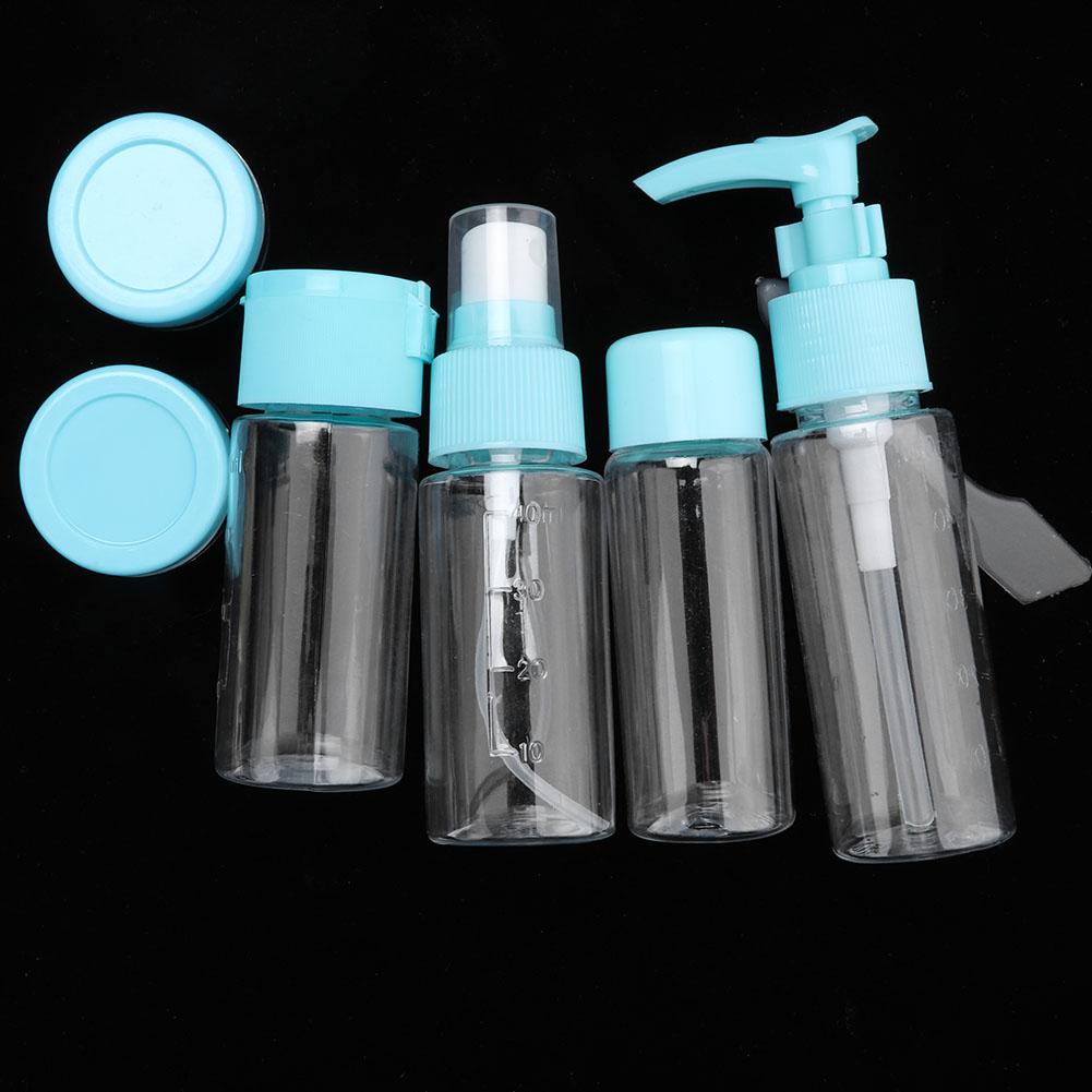 7pcsCelsiusSet Portable Reusable Empty Makeup Spray Bottle Lotion Cream Container Kit (Pink)