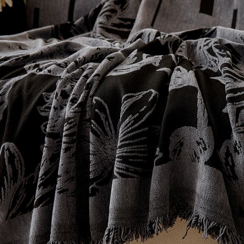 Hochwertiges Retro-Sofa-Handtuch mit Blumendruck, multifunktionale weiche Kniedecke für Büro und Zuhause, Sofaüberwurf im europäischen Stil zur vollständigen Abdeckung