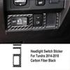Carbon Fiber Front Headlight Switch Button Cover For Toyota Tundra 2014-