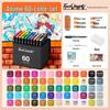 Dual-Tip Art Marker Set - 120 Colors, Hard Tip, Oil-Based for Students