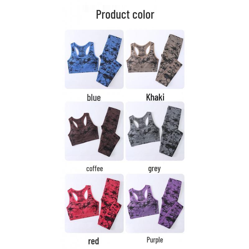 

Women s Wireless Yoga Bra & High-Waist Pants Set with Shoulder Support and Chest Pads One Size (31cm) синій