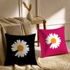 Anime Daisy Pillow Case Sofa and Living Room Decorative Cushion Covers Dust-proof and Mite-proof Invisible Zipper