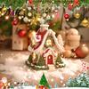 Zimowa Żywiczna Śnieżna Chata Ozdoba Świąteczny Kadzielniczek, Uchwyt Backflow, Ręcznie Robione Miniaturowe Dekoracyjne Budynki Świąteczny Xmas Biurko