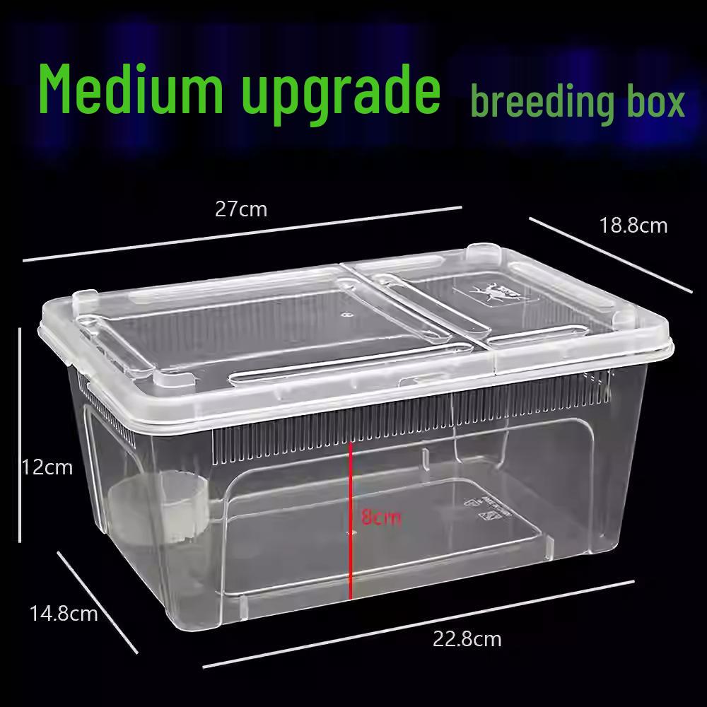 Reptile Habitat Tank for Silkworms, Spiders, Frogs, Snakes, Lizards, Snails, Insects, and Turtles