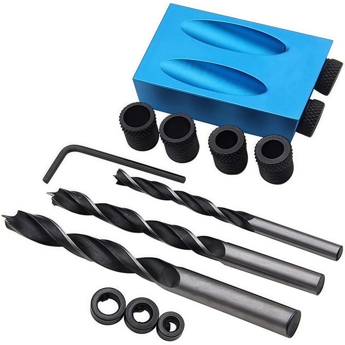 

15 Degree Pocket Hole Screw Jig Dowel Drill Joinery Kit Positioner Locator Tool Carpenters Wood Woodwork Guides Joint Angle Tool