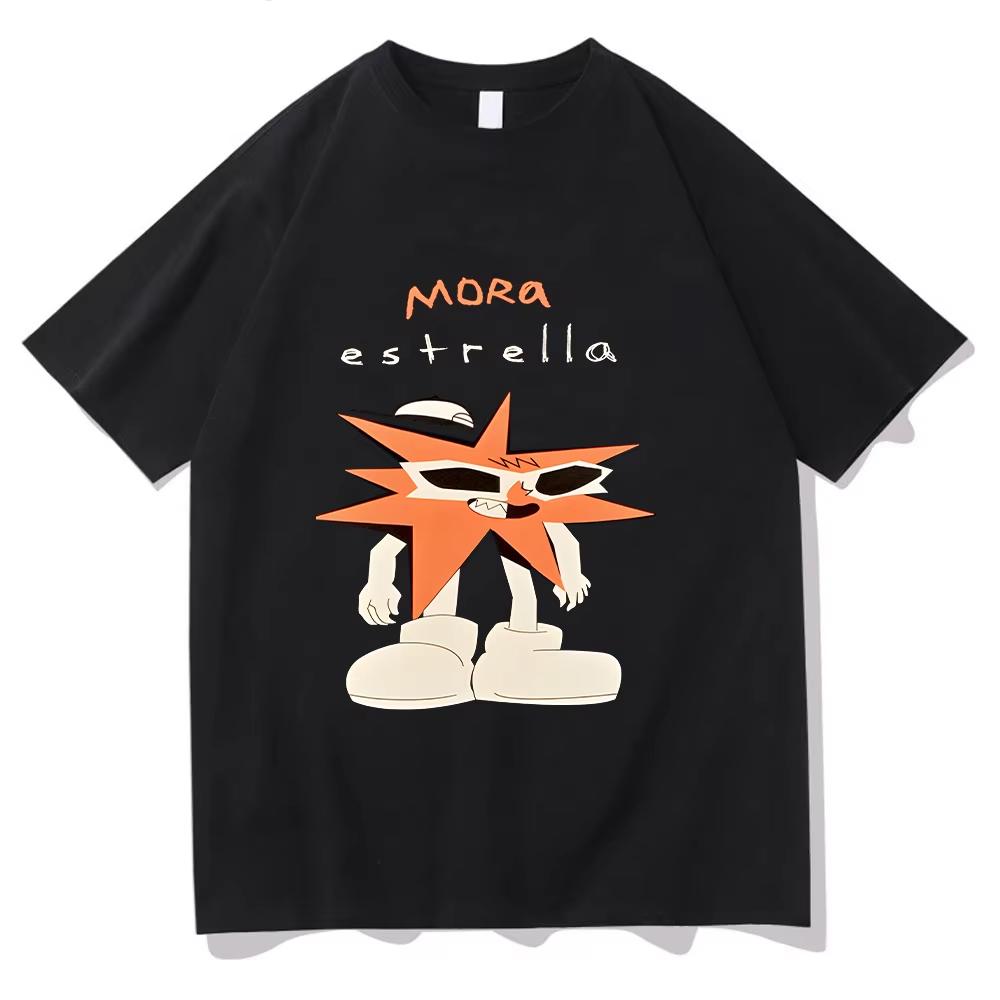 

Mora Estrella One Sided T-shirt Cotton Unisex Garment Oversized Fashion Versatile Tee Shirt Harajuku Design Casual Tops Clothes 5XL різнокольоровий