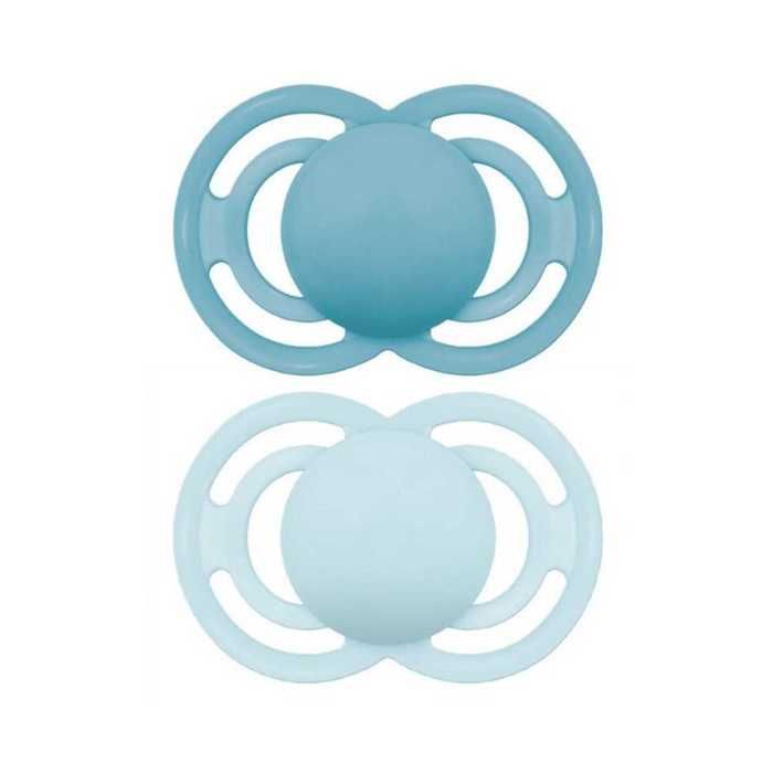 Sucettes-MAM Sucette Perfect Tendance - 6+ Mois - Silicone - X2 (Couleur : Bleu)