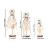 Halloween Wooden Ghostly Crafts 3Pcs Cloth Decoration For Indoor Shopping Mall Crafts For Table Centerpieces Home Party