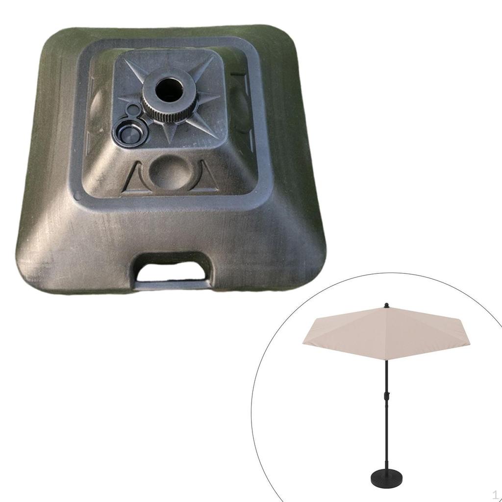 Patio Umbrella Base Pole Holder Fillable Accessories Water Filled Stand for Deck Fishing
