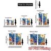 Modern Flat Printing Jit Curtains Without Rod Festive Cityscape Window Treatment Semi Room Sheer Set Of 2 Made Polyester