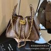 Rhombus Chain Bag Women's 2025 New Messenger Bag Autumn and Winter Niche Design Popular Shoulder Bucket Bag This Year
