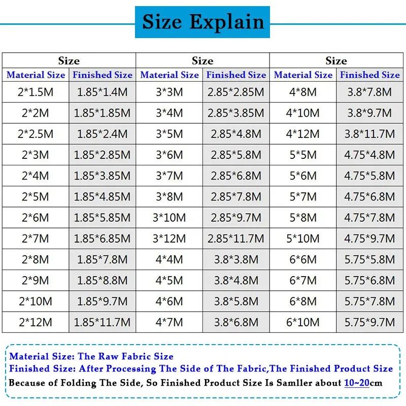 160GSM&180GSM Silvery Tarpaulin Outdoor PE Rainproof Cloth Camping Tent Ground Sheet Waterproof Sun Shading Sail Plant Raincover