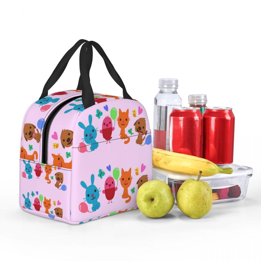 Gioca Sago Mini Borsa Termica Rosa per Pranzo per Bambini Scuola Borsa Frigo Termica Contenitore per Cibo Borsa da Pranzo Portatile Contenitore